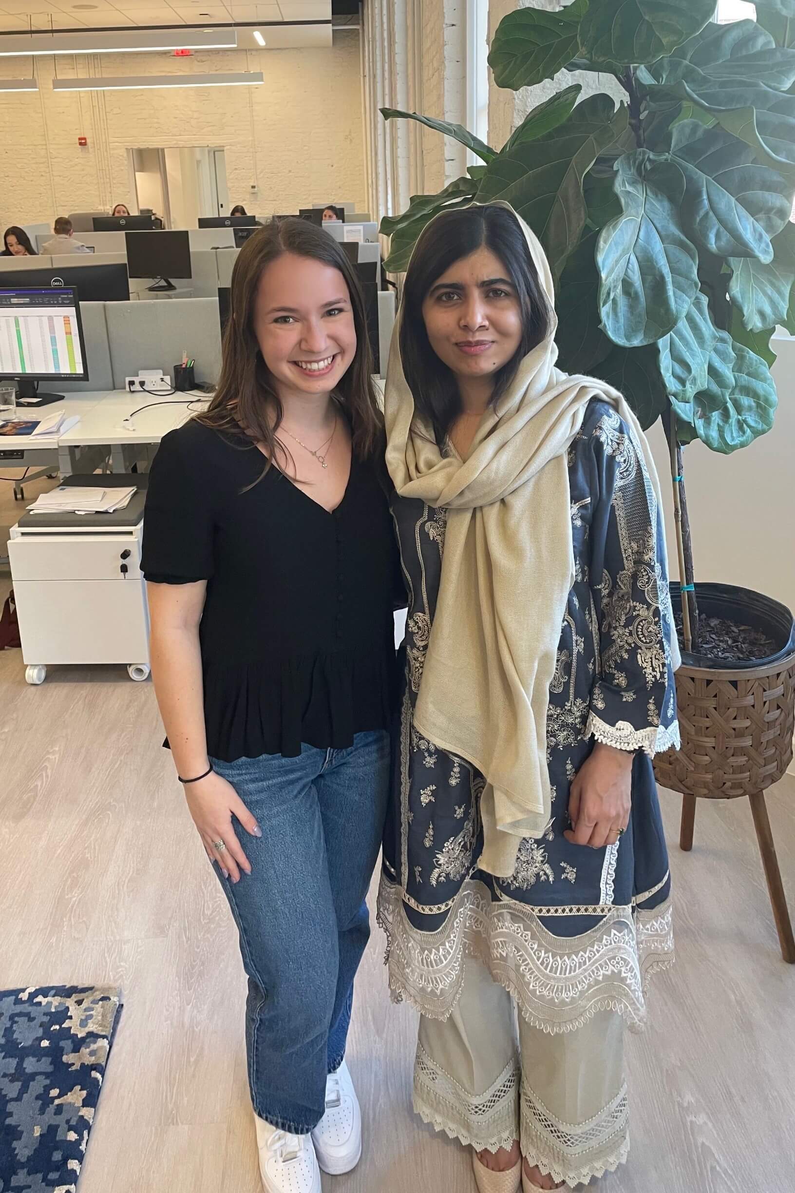 A photo of Lily and Malala Yousafzai.