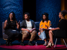 Image of the founders of Black Lives Matter sitting on a couch