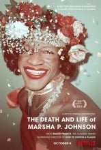 Poster for "The Death and Life of Marsha P. Johnson" film