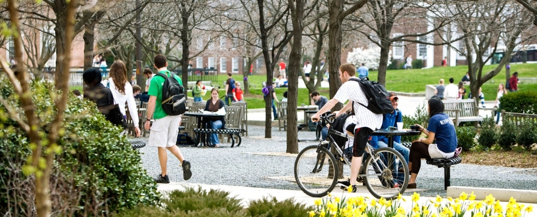 Students on campus