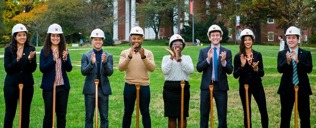 SPP students breaking ground