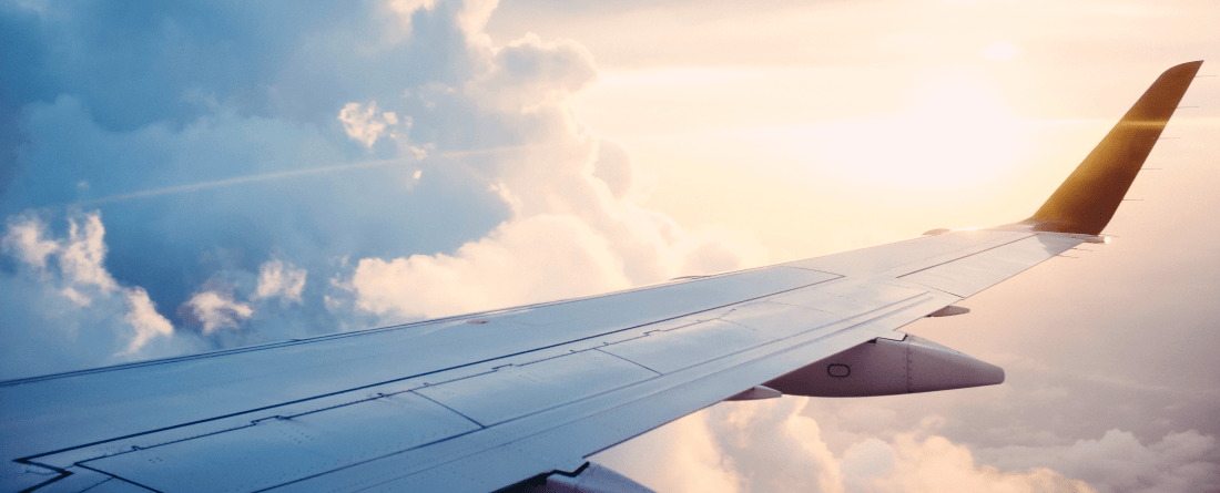 Picture of airplane wing