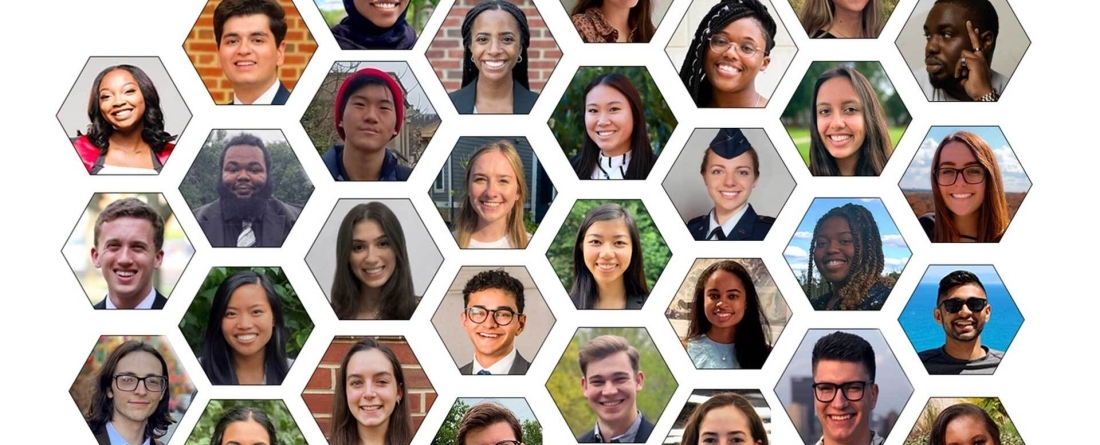 collage of senior marshal student headshots