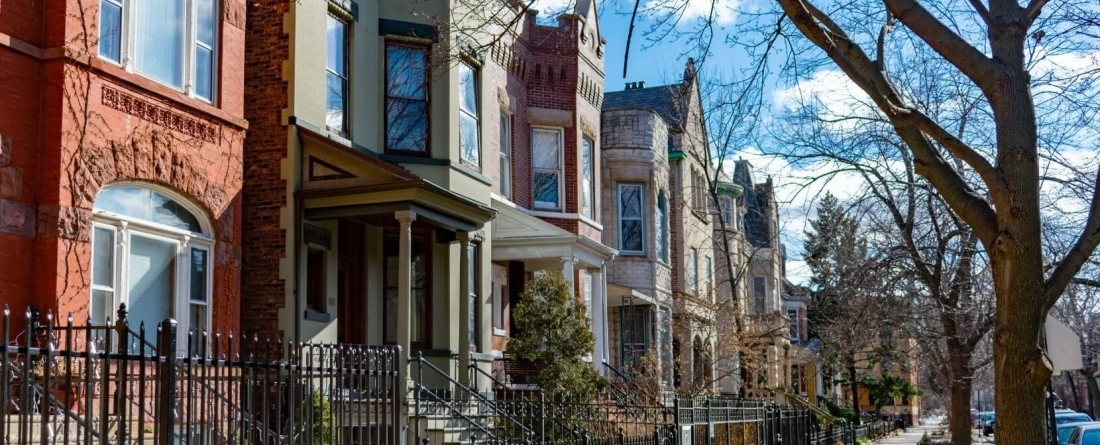 image of urban row homes